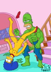 female homer_simpson human male marge_simpson marvel straight tagme the_simpsons xl-toons.com