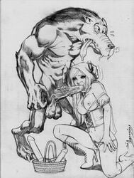 amorim anthro anthro_on_female anthro_on_human big_bad_wolf dildo fairy_tales female_on_anthro human human_on_anthro little_red_riding_hood oral_sex panties tagme werewolf wolf