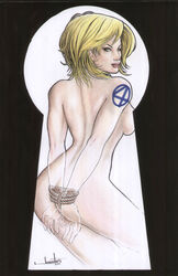 2012 bondage fantastic_four female female_only human invisible_woman jonatas marvel milf solo sue_storm tattoo transparent_body