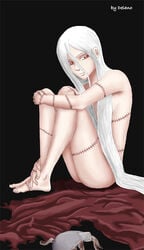 1girls deadman_wonderland delano female female_only pale-skinned_female pale_skin red_eyes scar shiro_(deadman_wonderland) solo tagme white_hair white_skin