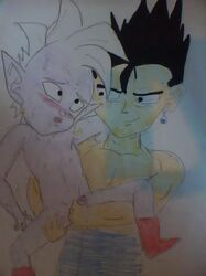 dragon_ball gay male male_only shin_(dragon_ball) son_gohan yaoi