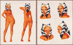 1girls ahe_gao ahsoka_tano alien clone_wars female female_only model_sheet orange_skin solo star_wars tagme tehwalrus_edits the_clone_wars:_season_one togruta x-teal