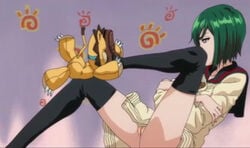 bleach canon_genderswap green_hair kon kujou_nozomi nozomi_kujo uncensored