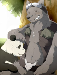 grizzly male_only panda shirokuma_cafe tagme