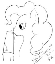 earth_pony equine erection female feral friendship_is_magic fur male mammal monochrome my_little_pony nude penis pinkie_pie_(mlp) pony saran-rape side_view straight tagme