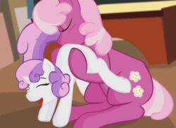 animal animated cheerilee cutie_mark_crusaders earth_pony equine female female_only friendship_is_magic fur hair_on_head multiple_females my_little_pony pony sweetie_belle_(mlp) swfpony yuri