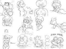 2d after_sex amazee_dayzee breasts clothed clothing cum cum_in_mouth cum_in_pussy cum_inside cyanzangoose disembodied_penis elder_princess_shroob english_text eyewear fellatio female glasses goombaria heart jolene_(paper_mario) koopie_koo kylie_koopa lakilulu looking_at_viewer male mario_(series) mario_and_luigi_(series) nintendo nude open_mouth oral paper_mario penis plain_background pokey_(mario) princess_shroob sex shroob sketch text white_background x-naut