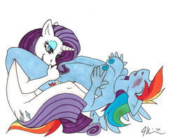 friendship_is_magic my_little_pony rainbow_dash_(mlp) rarity_(mlp) redrevolution smooth_skin