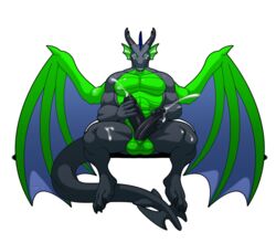 big_penis diphallia diphallism dragon green_eyes male multi_genitalia multi_penis nazuu-m0nster penis smile tagme wings xarda