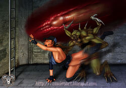 1girls breasts brown_hair clothing crying drain_deimos female from_behind interspecies jill_valentine jill_valentine_(julia_voth) long_hair male monster open_mouth penetration penis pussy rape resident_evil spread_legs studio-pirrate_(rosselito) tear tears vaginal_penetration x-ray