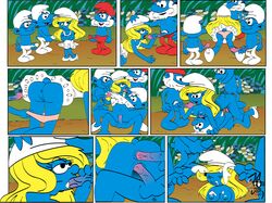 blue_skin brainy_smurf jakejilg papa_smurf smurfette the_smurfs