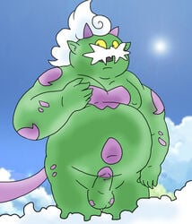 1boy balls bara chubby gay male male_only muscles penis pokemon solo tornadus yaoi