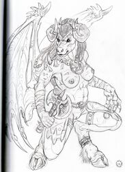 1girls anthro axe bloodthirster breasts chaos_(warhammer) chaos_daemon demon female female_only holding_weapon khorne melee_weapon pussy solo solo_female tagme vagina warhammer_(franchise) warhammer_40k weapon