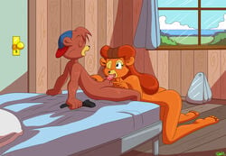 anthro bear dahs disney fellatio female fur furry kit_cloudkicker male mammal oral penis rebecca_cunningham straight talespin