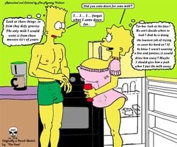 1boy 1girls bart_simpson breasts color female human human_only incest lisa_simpson male penis_bulge straight the_fear the_simpsons toony yellow_body yellow_skin