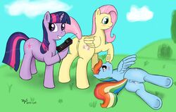 fluttershy_(mlp) friendship_is_magic my_little_pony rainbow_dash_(mlp) smooth_skin twilight_sparkle_(mlp) xyi