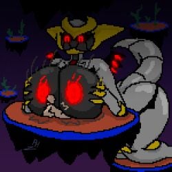 1:1 anthro ass big_breasts big_butt black_body breast_play breasts cleavage clothed clothing death_by_snu_snu death_stare distortion_world duo engulfing_paizuri female floating_island game_freak generation_4_pokemon genitals giratina glowing glowing_eyes glowing_nipples grey_body huge_breasts human imminent_sex larger_female legendary_pokemon macro male male/female mammal nintendo nipples nude paizuri pixelh pokemon pokemon_(species) pussy sex size_difference smaller_male tail thick_thighs titjob under_boob