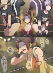 2d 3girls ai ai_art ai_assisted ai_generated almost_naked anthro anthro_female ass ass_bigger_than_head bending bending_forward bending_over big_ass big_breasts big_hips big_thighs bigger_female black_and_white_fur black_and_white_hair black_clothing boobs_and_butt_pose breasts breasts_bigger_than_head breasts_squeezed_together brown_fart brown_gas cleavage closed_eyes clothed clothed_female coughing coughing_farts crying crying_with_eyes_closed deadly_fart dialogue dress enjoying enjoying_farting fart fart_attack fart_cloud fart_everywhere fart_fetish fart_torture farting farting_in_face farting_on_another farting_on_face farts fatal_fury female female_focus femdom femsub frowning furry furry_female gas gassy gassy_ass gassy_female hand_on_ass hands_on_ass heart hips hips_wider_than_shoulders holding_breath in_pain japanese_text kemonomimi king_of_fighters kunoichi kunoichi_dress larger_female latex_shorts light-skinned_female light_skin long_hair mai_shiranui milf mommy ninja ninja_girl no_bra no_panties onomatopoeia poison_gas ponytail punk punk_girl red_clothing red_dress red_eyes revealing_clothes robe_only ropes rubber_shorts sadism sadistic sadistic_girl short_hair shorter_female shorts skimpy_clothes skull skull_on_clothing skunk skunk_ears skunk_girl skunk_spray skunk_stripe skunk_tail small_breasts smaller_female smell smelly smelly_ass smelly_farts smug smug_face sniffing sniffing_ass snk spiked_bracelet spikes stink stink_fumes stink_lines stinkface stinky stinky_ass stinky_fart suffering suffocate suffocating suffocation t-shirt tears tears_of_pain thick thick_ass thick_hips thick_thighs thighhighs thighs thighs_bigger_than_head toxic_gas turning_blue uraakadayooool white_rope wrestling wrestling_ring