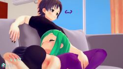 1girls 2boys 3d age_difference aiko_(hrenit) all_fours all_the_way_to_the_base anal animated barefoot bisexual black_nails black_toenails bouncing_ass cheating chiko_(hrenit) creampie cum_in_ass cum_in_mouth cum_in_throat cum_inside deepthroat dilf doggy_style english_text fat_ass father_and_daughter fellatio femboy footjob hrenit incest koikatsu leggings longer_than_30_seconds male_moaning midriff midriff_baring_shirt my_girlfriend_is_a_trap_(hrenit) nail_polish older_male oral original original_character original_characters panties panties_visible_through_clothing purple_clothing purple_leggings purple_legwear ripped_clothing ripped_leggings rough_sex sound swallowing swallowing_cum tagme tagme_(character) taken_from_behind text toenail_polish transparent_clothing video wide_hips yaoi