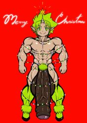 abs christmas hyper_penis muscular_male oni original_character pecs penis_to_the_ankles zeignal