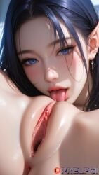 2girls 69 69_position ai_assisted ai_generated blue_eyes blue_hair clitoris cunnilingus elf elf_ears elf_female elf_girl female female_focus female_only licking licking_pussy long_hair multiple_girls patreon pointy_ears prelfgi pussy pussy_lips self_upload slim tongue tongue_out wet_pussy yuri