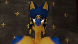 3d animal_crossing ankha ankha_(animal_crossing) anthro big_areola big_ass big_balls big_butt big_cat big_chest big_dick big_penis breasts cat_ears cat_humanoid cat_tail catgirl cock dick dickgirl dickgirl/dickgirl domination futa_focus futa_on_futa futa_only futanari penis scared scared_expression scared_face selfcest small_cat small_cock small_dick small_penis square_crossover tocher44