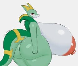 animal_humanoid animal_tail big_ass big_breasts bubble_butt cleavage female fur fur_ass fur_breasts fur_thick_thighs furry huge_ass huge_breasts hyper_breasts nipples pokemon pokemon_(species) scalie serperior tha_randomu wide_hips