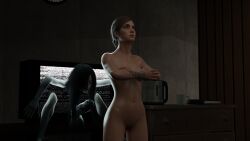 1futa 1girls 3d 3d_(artwork) about_to_be_raped covering_breasts demon ellie_(the_last_of_us) erection futanari imminent_rape looking_up nude penis runeiteer small_breasts the_last_of_us the_last_of_us_2 unaware unaware_female