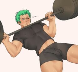 1boy abs angry angry_face ballsack bara bara_body bara_tiddies bara_tits barazoku beefy big_dick_energy big_penis bigger_male broad_shoulders bulge defined_muscles earrings erect_penis erection erection_under_clothes exercise frown frowning_at_viewer gay girthy_penis green_hair half_nude halteres handsome handsome_man horny horny_male huge_cock hunk japanese_male larger_male long_penis looking_at_penis male male_focus manly masculine_male muscles muscular muscular_male one_piece pecs pectoral_bulge pectorals penis penis_bulge pirate post-timeskip roronoa_zoro scar scar_across_eye scar_on_chest scar_on_face scars solo solo_focus solo_male spontaneous_erection tall_male taller_male tough_guy unknown_artist yaoi