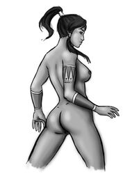 1girls avatar_legends dark-skinned_female dark_skin female female_only human korra kyleehavoc small_breasts solo straight_hair the_avatar the_legend_of_korra water_tribe