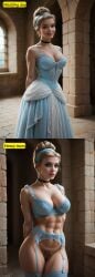 ai_generated cinderella_(1950_film) cinderella_(disney) corruption disney disney_princess imminent_sex lingerie princess prostitute sexy_clothing wedding_dress