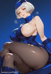1girl ai_generated alternate_version_at_source big_ass big_breasts big_butt big_hips blue_outfit child_bearing_hips dress elizabeth_(persona) happy hat hips_wider_than_shoulders huge_ass huge_breasts hypet persona persona_3 persona_3_reload shiny shiny_skin short_hair sideboob steam steaming_body stockings tagme thick thick_ass thick_hips thick_legs thick_thighs thighs video_game_character video_games white_hair wide_hips yellow_eyes