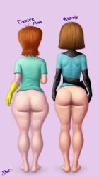 ass ass ass_bigger_than_head ass_comparison ass_focus back back_view big_ass big_butt big_thighs butt_focus comparing comparing_asses danny_phantom dexter's_laboratory dexter's_mom girls girls_only huge_ass huge_butt huge_thighs maddie_fenton madeline_fenton thick_ass thick_hips thick_thighs thighs