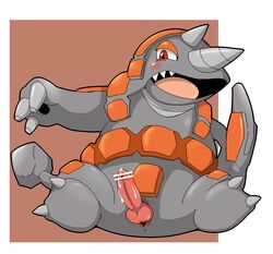 1boy 2014 anthro anus balls barefoot blush censored claws cum cum_on_penis doneru erection genital_slit hi_res horn looking_down male male_only nintendo nude open_mouth penis pokemon rhinoceros rhyperior sharp_claws sharp_teeth sitting solo spread_legs spreading teeth toe_claws tongue video_games