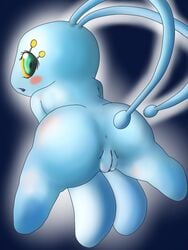 anus ass back_view blush butt color female female_only manaphy nude pokemon pokemon_(species) solo tagme vulva