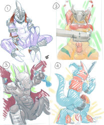 argon_vile cyberdramon digimon flamedramon male_only risegreymon rizegreymon strikedramon