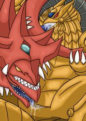 anthro dragon duel_monster fellatio genderswap licking_pussy oral oral_sex penis_in_mouth pussy red_eyes saint_dragon_of_osiris sky_dragon_of_osiris slifer_the_sky_dragon tagme the_winged_dragon_of_ra yellow_eyes yu-gi-oh!