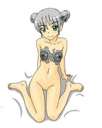 blush breasts color female female_only front_view giaru humanized klink pointy_chin pokemon smile solo tagme