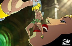 2girls alx_(fuckit) blonde_hair bondage breasts closed_eyes crossover cunnilingus disney disney_fairies disney_villains exposed_breasts fairy female female_only giantess green_eyes hair helpless licking light-skinned_female light_skin micro_on_macro multiple_girls nipples oral peter_pan_(disney) pussy restrained size_difference snow_white_and_the_seven_dwarfs spread_legs the_evil_queen tied tinker_bell tongue tongue_out yuri