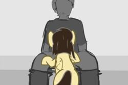 1boy 1girls animated black_hair duo fellatio female friendship_is_magic from_behind human_on_feral male my_little_pony oral oral_sex pegasus pony sex tail_wagging wild_fire_(mlp)