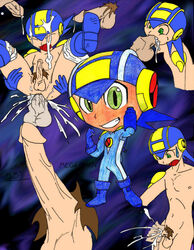 male_only mega_man mega_man_battle_network megaman.exe trainer trainer_(artist) yaoi