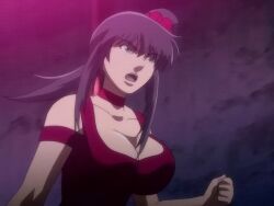 2d animated animated_gif bouncing_breast bouncing_breasts breasts clothed desert_punk dress enormous_breasts gif huge_breasts junko_asagiri massive_breasts ponytail running screencap