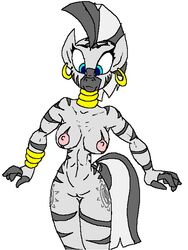 embarrassed_nude_female friendship_is_magic my_little_pony naked straight_hair tagme vinny_van_yiffy zebra zecora_(mlp)