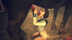 3d bioshock bioshock_infinite elizabeth_comstock female horse soloid source_filmmaker zoophilia