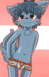 anthro canid canine canis clothing domestic_dog hi_res male mammal solo subaru underwear young