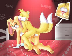 color cream_the_rabbit female fox fur furry furry_tail interspecies male multiple_tails rabbit sega sex shinn sonic_(series) straight tail tails vaginal_penetration