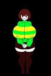 1girls ai_generated ass big_ass big_breasts big_butt big_nipples big_thighs bob_cut breasts brown_hair chara dark_background dress female female_focus female_only girl horror huge_ass huge_breasts huge_butt huge_nipples huge_thighs large_ass large_breasts large_butt large_thighs massive_ass massive_breasts massive_butt massive_thighs nipples short_hair smile smiling solo solo_female solo_focus srimbievil58 thick_thighs thighs undertale undertale_(series) video_games white_body