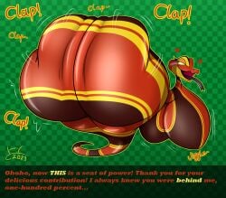 ass ass_clapping big_ass big_breasts big_butt booty breasts clapping_ass clapping_buttocks clapping_cheeks coral_snake dialogue female furry hatty_ya_ku huge_ass huge_breasts huge_butt hyper hyper_breasts hyper_butt koati_(film) large_ass large_breasts large_butt post-vore post_vore reptile reptilian scalie serpentine shaking_ass shaking_butt snake snake_girl snake_tail snake_tongue text twerk twerking vore zaina_(koati)