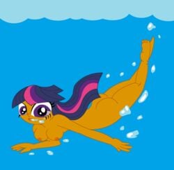 1girls ass eyelashes friendship_is_magic long_hair my_little_pony nipples nude open_mouth purple_hair skinny_dipping straight_hair swimming the1stmoyatia twilight_sparkle_(mlp) underwater