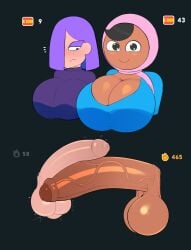 2025 2futas 2girls balls big_breasts big_penis black_hair blush bottomless breasts dickgirl duolingo exposed_balls exposed_glans exposed_penis female frottage futa_on_futa futa_only futanari g3mma gigantic_breasts goth goth_girl gothic heart hijab huge_breasts huge_cock hung_bottom intersex jealous jealous_female jealous_look jealousy lily_(duolingo) looking_at_breasts partially_retracted_foreskin penis penis_on_penis penis_size_comparison penis_size_difference penises_touching purple_hair short_hair size_difference smooth_balls smooth_penis uncircumcised unretracted_foreskin veiny_penis yuri zari_(duolingo)